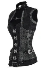 steampunk corset , steampunk corset top , corset top , steampunk bustier , halloween top , brocade corset dress , punk corset , steampunk fashion