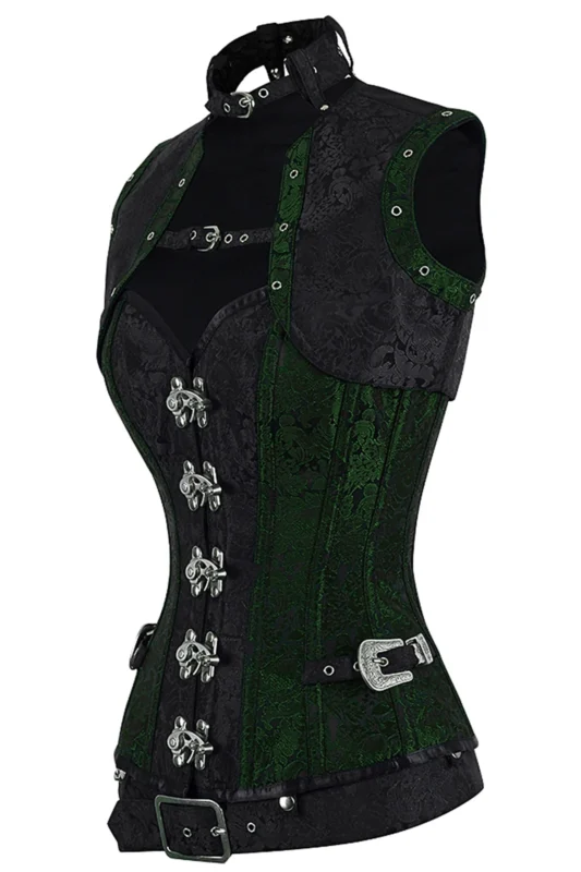 steampunk corset , steampunk corset top , corset top , steampunk bustier , halloween top , brocade corset dress , punk corset , steampunk fashion