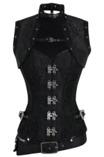 Handmade Fully Steel Boned Steampunk Corset with Jacket & Belt – High-Quality Metalwork and Original Design