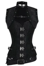 Handmade Fully Steel Boned Steampunk Corset with Jacket & Belt – High-Quality Metalwork and Original Design