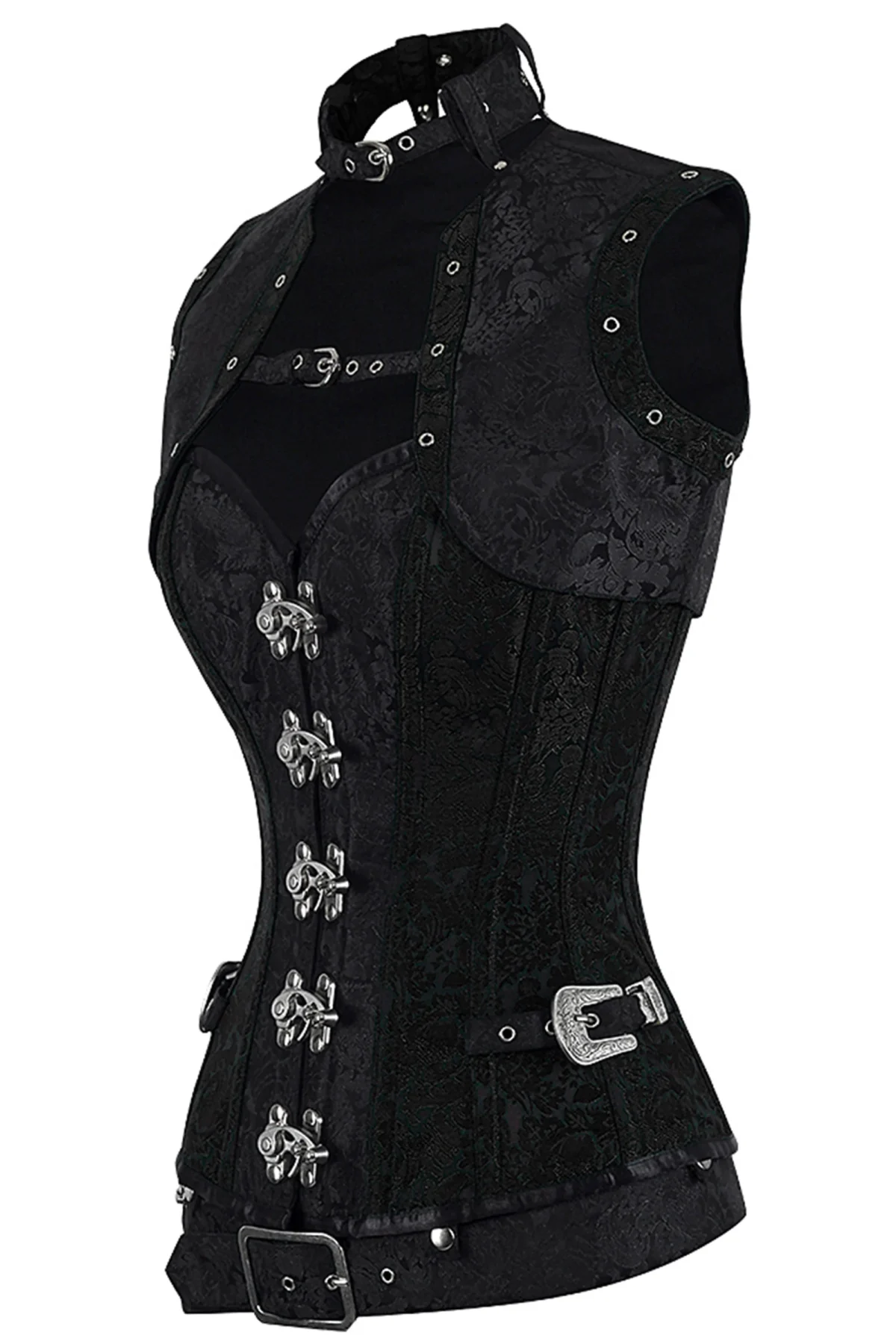 Handmade Fully Steel Boned Steampunk Corset with Jacket & Belt – High-Quality Metalwork and Original Design