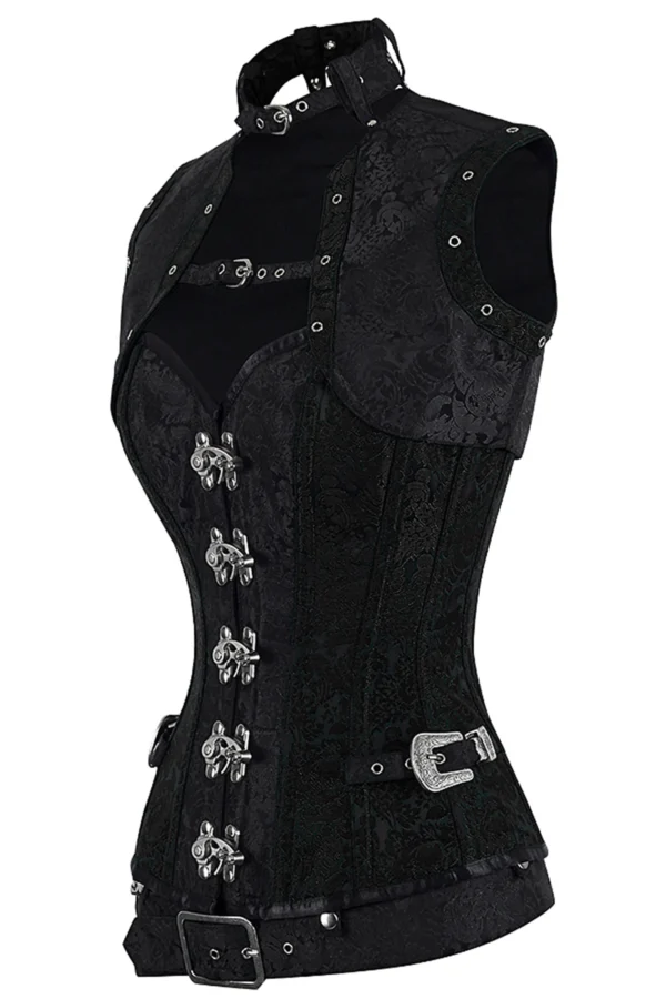 Handmade Fully Steel Boned Steampunk Corset with Jacket & Belt – High-Quality Metalwork and Original Design