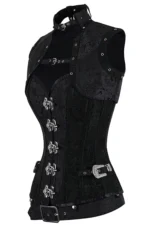 Handmade Fully Steel Boned Steampunk Corset with Jacket & Belt – High-Quality Metalwork and Original Design