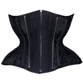 Black Fine Mesh No Line Underbust Curvy Extreme Corset