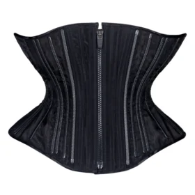 Black Fine Mesh No Line Hourglass Silhouette Curvy Extreme Corset