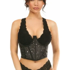 Lavish Celestial Satin Open Cup Waist Cincher Curvy Corset For Women