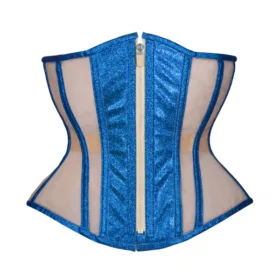 Curvy Extreme Corset Sapphire Glitter Mesh Hourglass Regular Corset