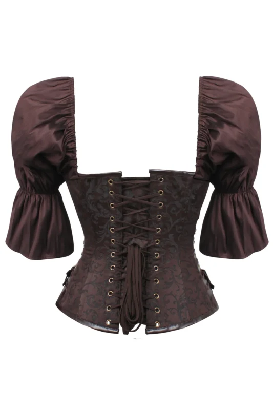 steampunk corset , steampunk corset top , corset top , steampunk bustier , halloween top , brocade corset dress , punk corset , steampunk fashion