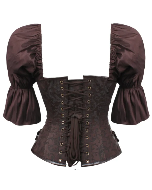 steampunk corset , steampunk corset top , corset top , steampunk bustier , halloween top , brocade corset dress , punk corset , steampunk fashion