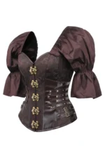 steampunk corset , steampunk corset top , corset top , steampunk bustier , halloween top , brocade corset dress , punk corset , steampunk fashion