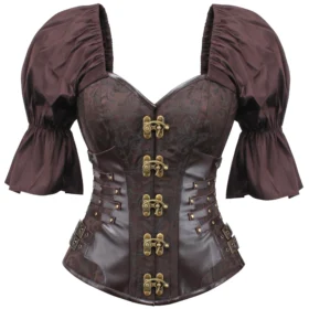 steampunk corset , steampunk corset top , corset top , steampunk bustier , halloween top , brocade corset dress , punk corset , steampunk fashion