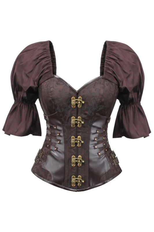 steampunk corset , steampunk corset top , corset top , steampunk bustier , halloween top , brocade corset dress , punk corset , steampunk fashion