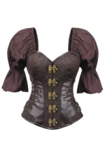 steampunk corset , steampunk corset top , corset top , steampunk bustier , halloween top , brocade corset dress , punk corset , steampunk fashion