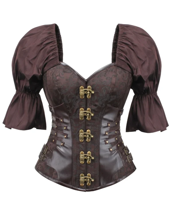 steampunk corset , steampunk corset top , corset top , steampunk bustier , halloween top , brocade corset dress , punk corset , steampunk fashion
