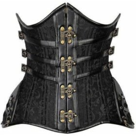 CURVY Steampunk Steel Double Boned Under Bust Half Corset