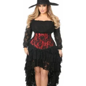 Lavish Gothic Lace Witch Halloween Corset Costume