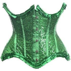 Green Underwire Curvy Cut Steel Boned Waist Cincher Corset