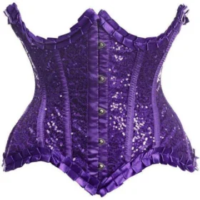Purple Underwire Curvy Cut Steel Boned Waist Cincher Corset