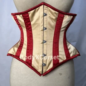 Satin Steel Boned Underbust Waist Cincher Long Length Extreme Curvy Corset