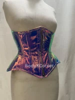 PVC Iridescent Corset Top for Rave & Party