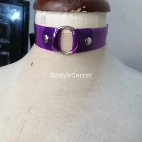 Handmade Faux Leather O-Ring Choker: Gothic Punk Alt Fashion