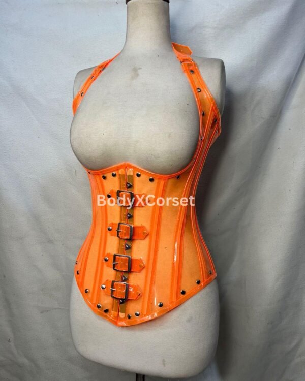 Neon Orange PVC Corset