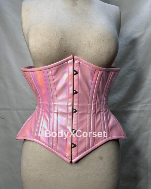 Holographic Pink Underbust Corset