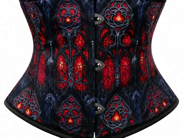 Gothic Stained Glass Underbust Corset for Women curvycorset.com