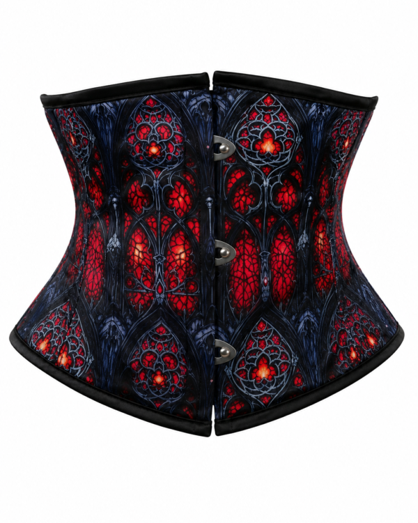 Gothic Stained Glass Underbust Corset for Women curvycorset.com