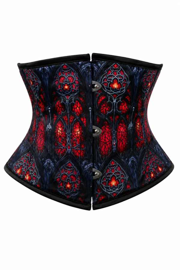 Gothic Stained Glass Underbust Corset for Women curvycorset.com