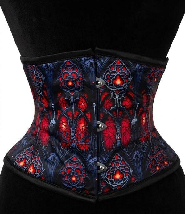 Gothic Stained Glass Underbust Corset for Women curvycorset.com