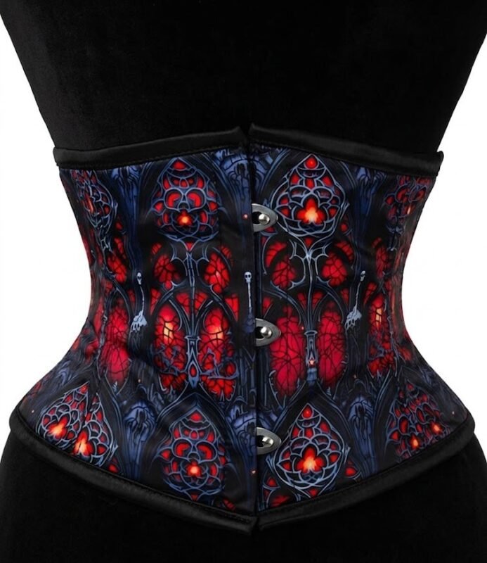 Gothic Stained Glass Underbust Corset for Women curvycorset.com