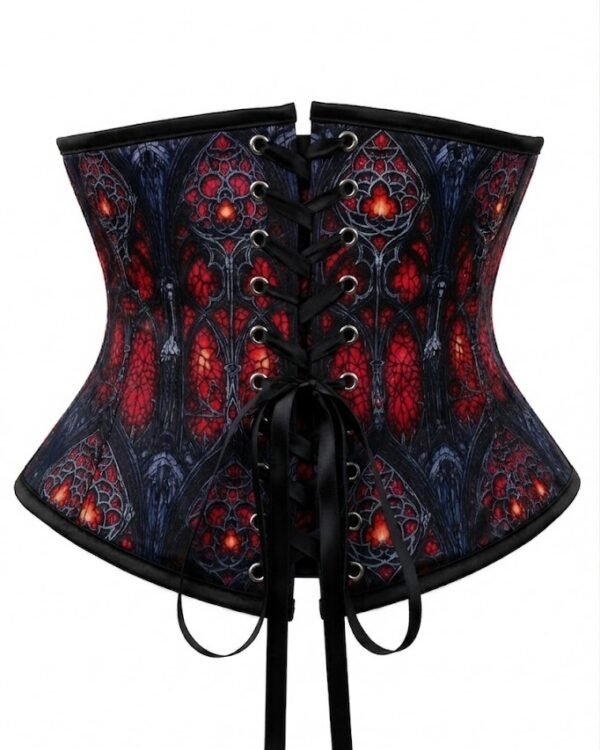 Gothic Stained Glass Underbust Corset for Women curvycorset.com