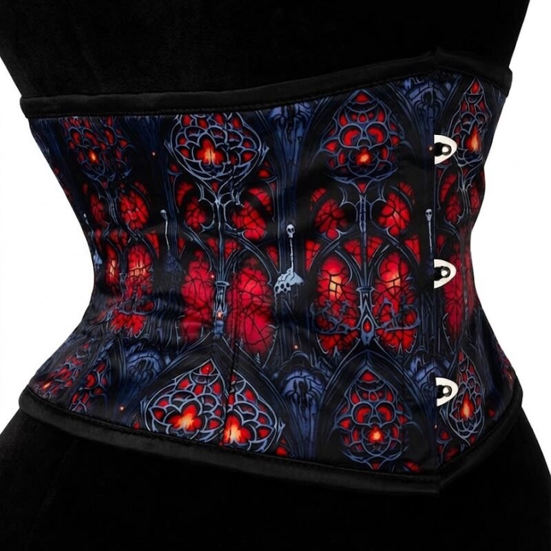 Gothic Stained Glass Underbust Corset for Women curvycorset.com
