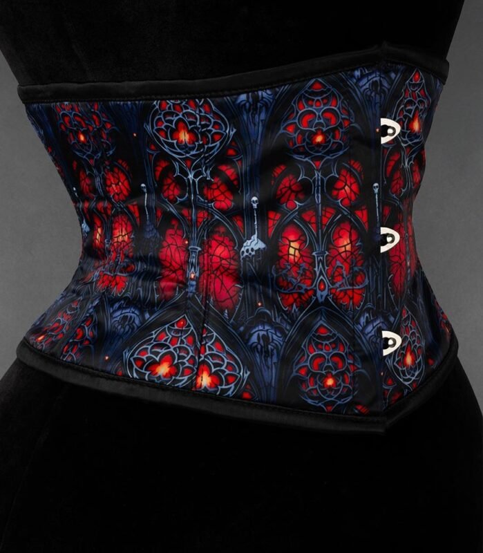 Gothic Stained Glass Underbust Corset for Women curvycorset.com