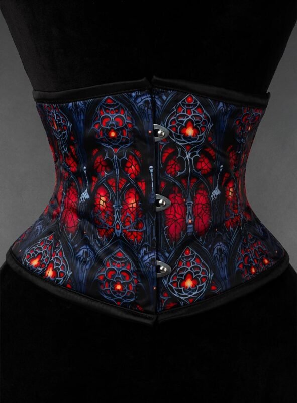 Gothic Stained Glass Underbust Corset for Women curvycorset.com