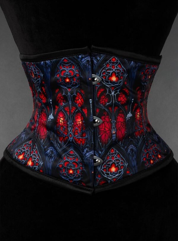 Gothic Stained Glass Underbust Corset for Women curvycorset.com