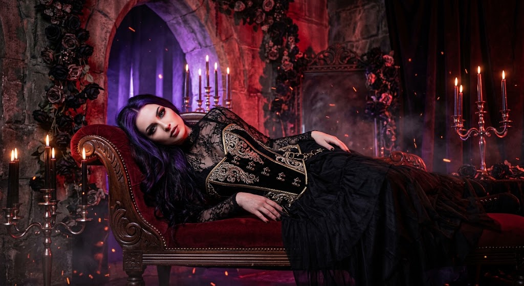 Goth In Corset